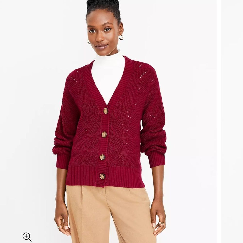 Loft button up cardigan- medium
